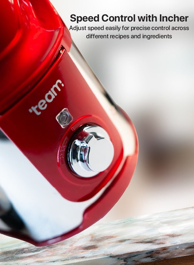 تيم TEAM 1200W Mixer Grinder with 3 Stainless Steel Jars | Heavy Duty Copper Motor | 3-Speed Control | ABS Body - Image 3